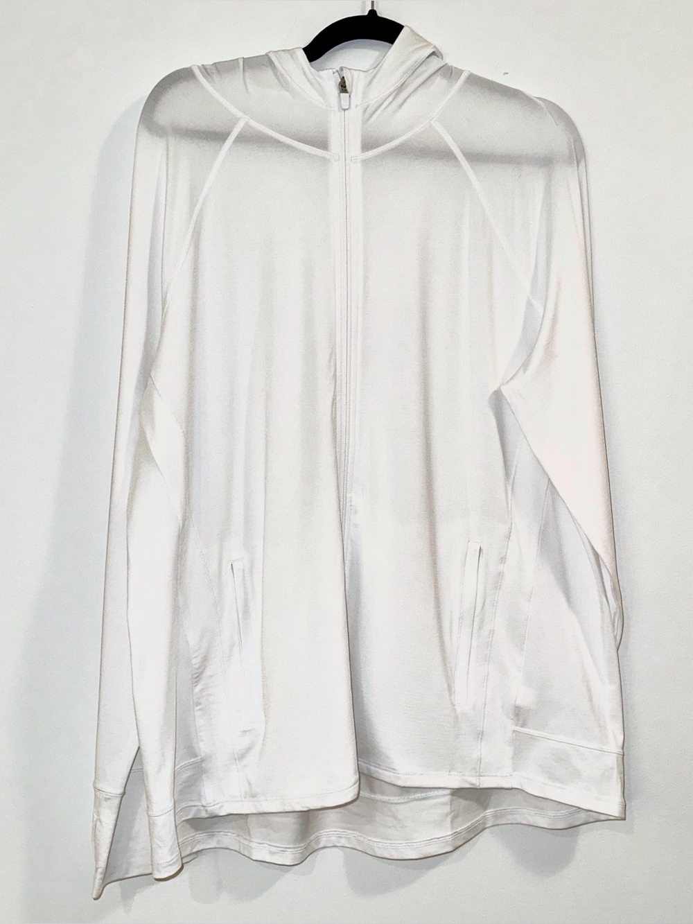 Athleta White Zip Up Athletic Hoodie​ Size 2X